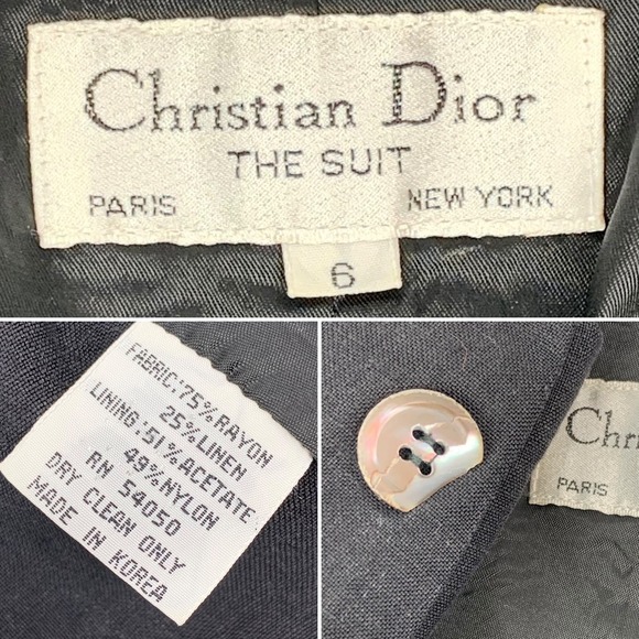 Vintage CHRISTIAN DIOR cropped rayon linen blazer jacket - Picture 12 of 13